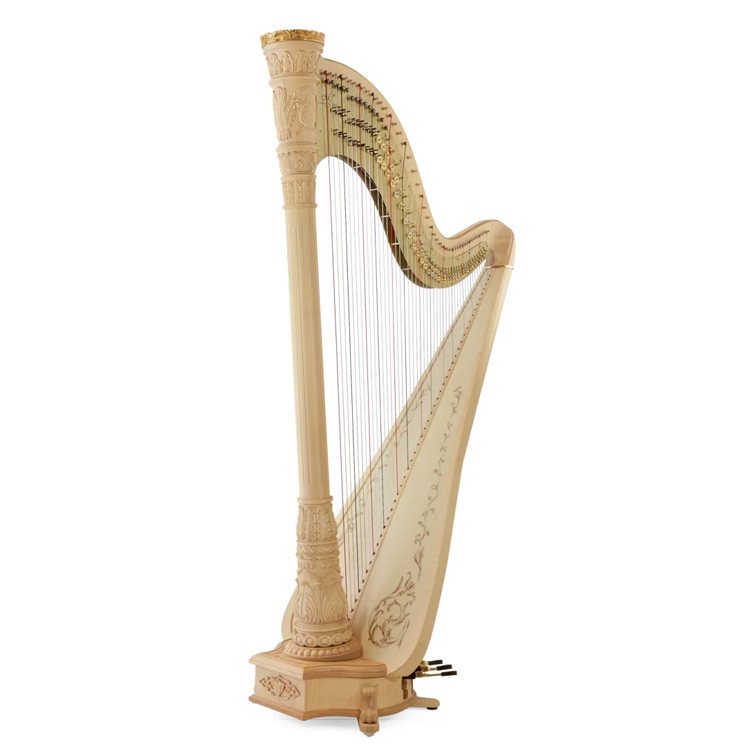 Camac Trianon 47 Natural Maple Pedal Harp - Barbad Musical Instruments